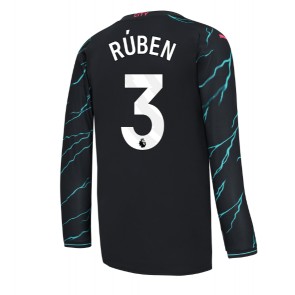 Manchester City Ruben Dias #3 Alternativní Dres 2023-24 Dlouhý Rukáv